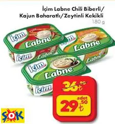 İÇİM LABNE CHİLİ BİBERLİ/ KAJUN BAHARATLI/ZEYTİNLİ KEKİKLİ 180 G